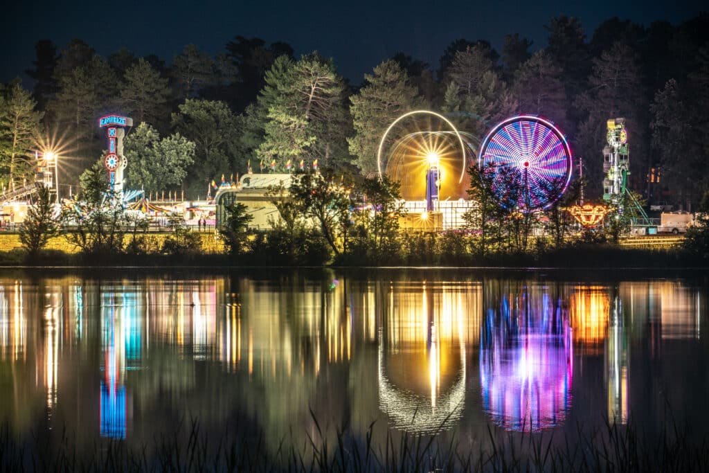 Itasca County Fair at Night Grand Rapids MN