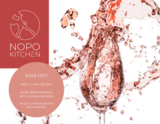 rose tasting and bunch at nopo kitchen