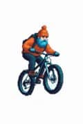 bearded guy on fat bike