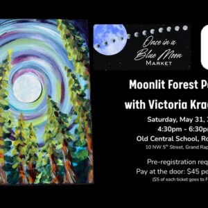 Moonlit Forest Painting