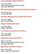 Pow Wow Schedule